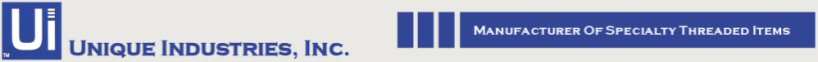  Unique Industries, Inc. - Manufacturer of Specialty Threaded Items