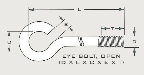 Special Order - Eye Bolt, Open 